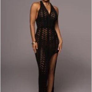Brand New Noir Melyka Crochet Maxi Dress - M